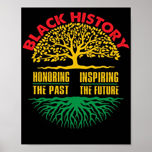 Honoring Past Inspiring Black History Month Poster (Framsidan)
