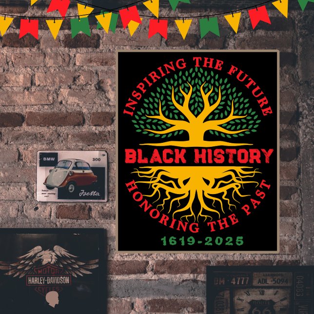 Honoring Past Inspiring Black History Month Poster (Skapare uppladdad)