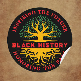 Honoring Past Inspiring Black History Month Runt Klistermärke