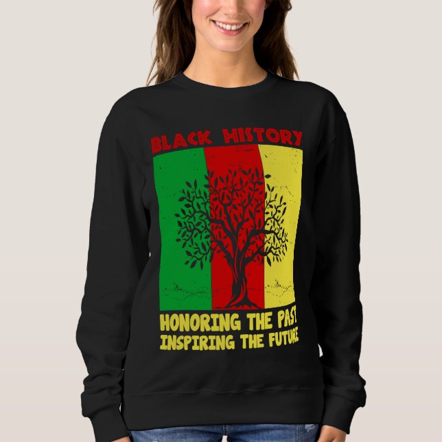 Honoring Past Inspiring Future Black History Month T Shirt (Framsida)