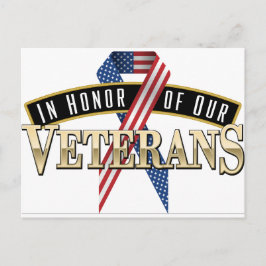 Honoring Veterans Logotyp Ribbon Vykort
