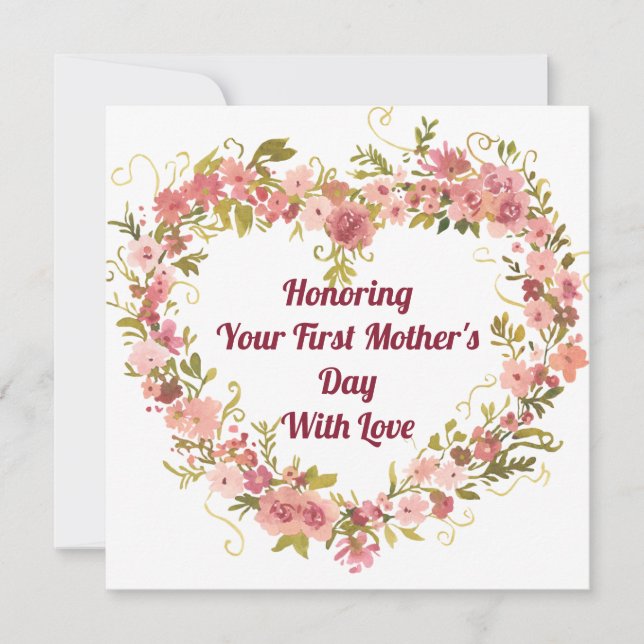 Honoring Your First Mother’s Day with Love Card (Framsida)