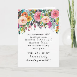 Honoris Bridesmaid Frieri Card - Ashley Kort