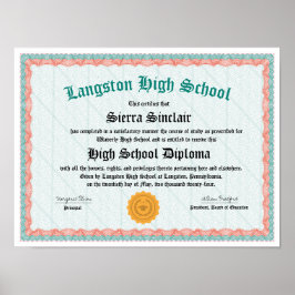 Honors högskoleexamen Replik Poster