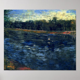Höns med en roterande Boat Van Gogh Fine Art Poster