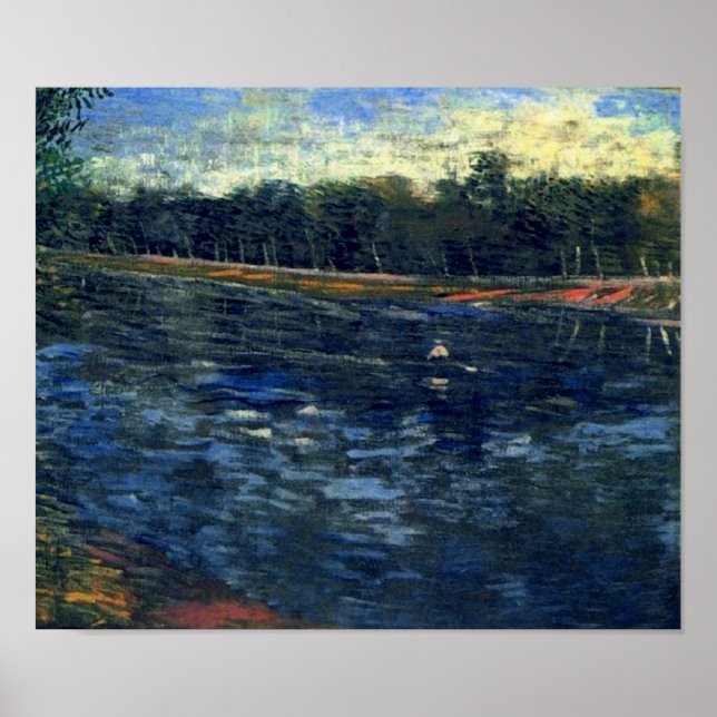 Höns med en roterande Boat Van Gogh Fine Art Poster (Framsidan)