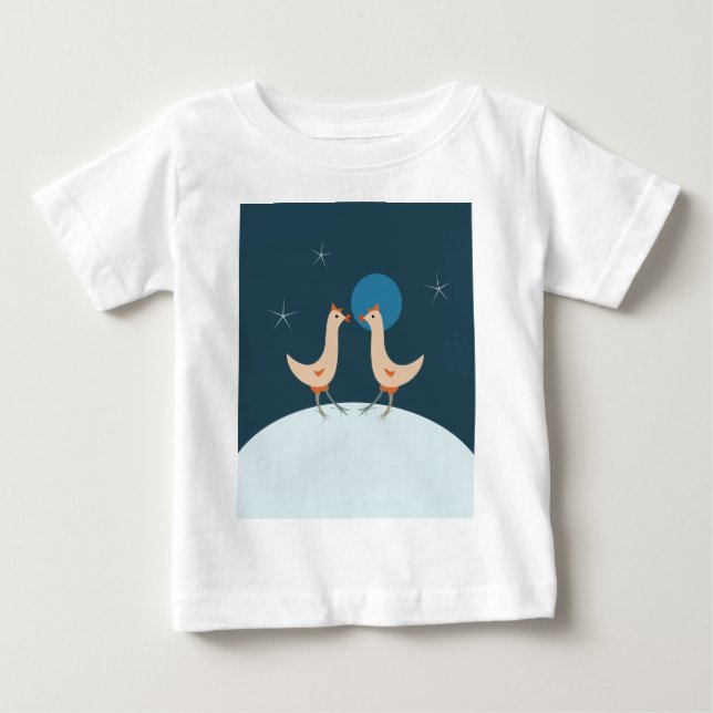 Höns Nattfest Rolig Kyckelmåne Tee (Framsida)