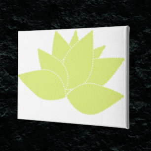 Höns och Chickar Succulent Modern Lime Green Abstr Canvastryck