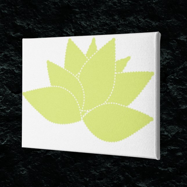 Höns och Chickar Succulent Modern Lime Green Abstr Canvastryck (Skapare uppladdad)