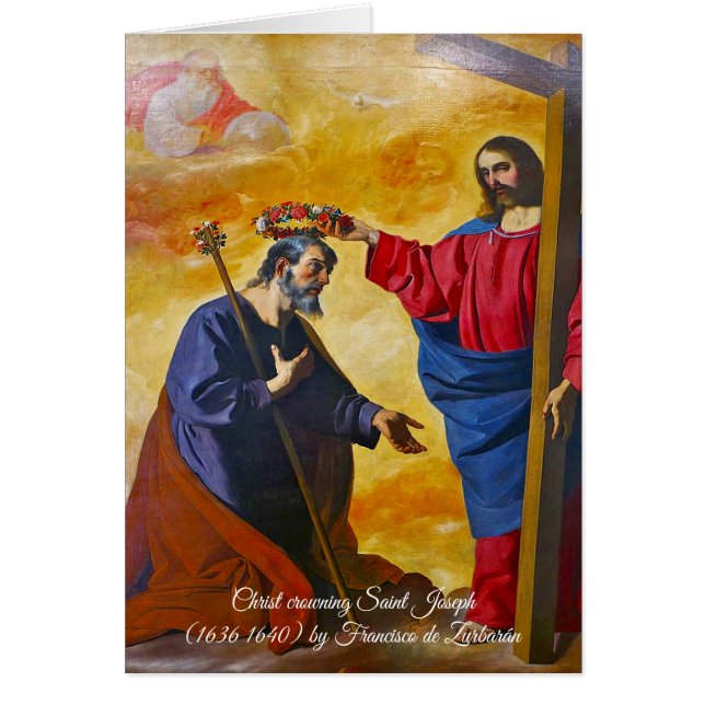 Hönsen på Saint Joseph Hälsningskort (Framsidan)