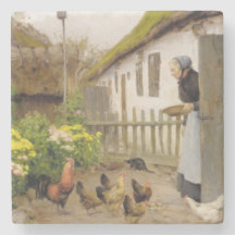 Hönsen utfodras (av H.A. Brendekilde)