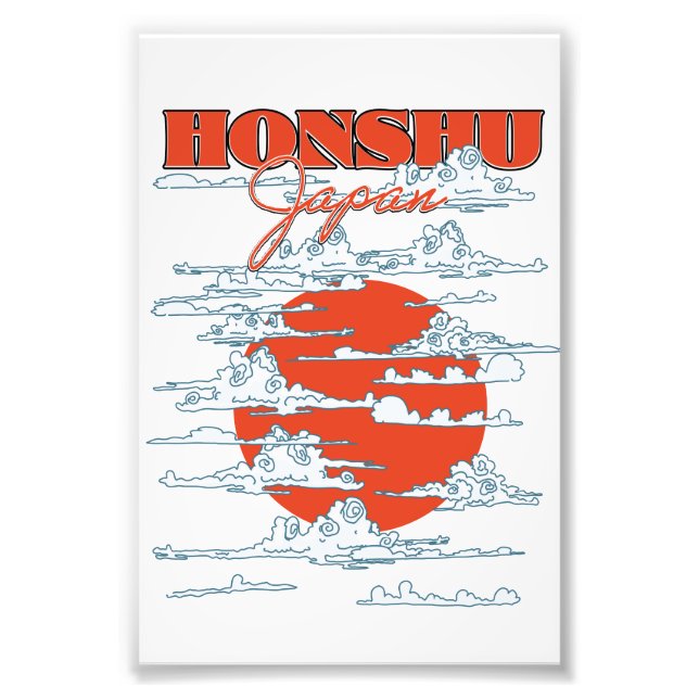 Honshu Japan-reseaffisch Fototryck (Framsidan)