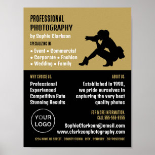 Honsilhuett, fotograf, fotouthyrning poster