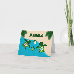 Honu BOY Baby Sea TURTLE Tack Family Blue 284 Kort