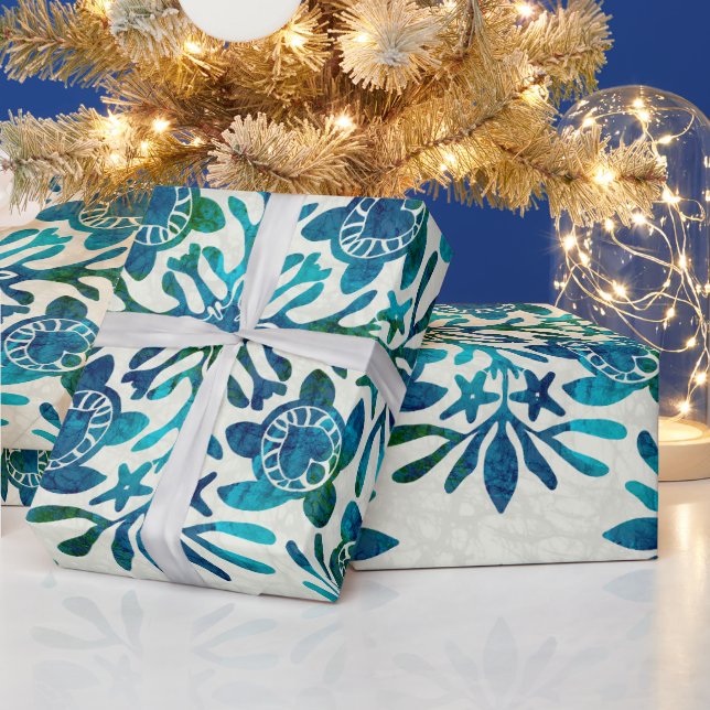 Honu havssköldpadda quilt presentpapper (Helgdagar)