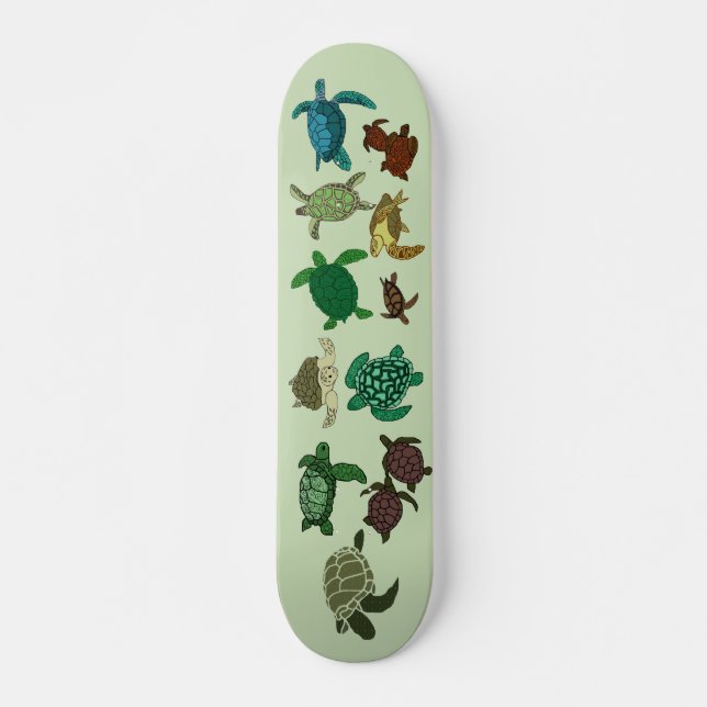 Honu (havssköldpadda) Skateboard Bräda 20,5 Cm (Framsida)