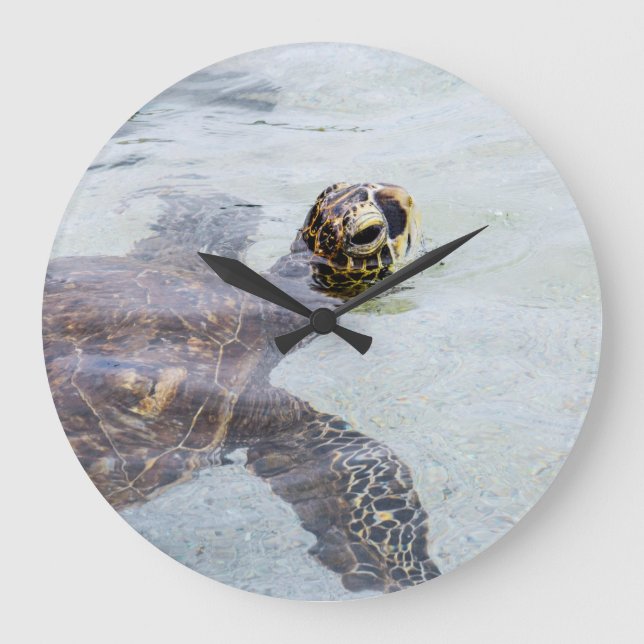 Honu Hawaiian Sea Turtle - Hawaii Turtles Stor Klocka (Framsida)