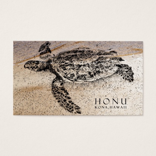Honu - Hawaiian Sea Turtle Visitkort (Framsidan)