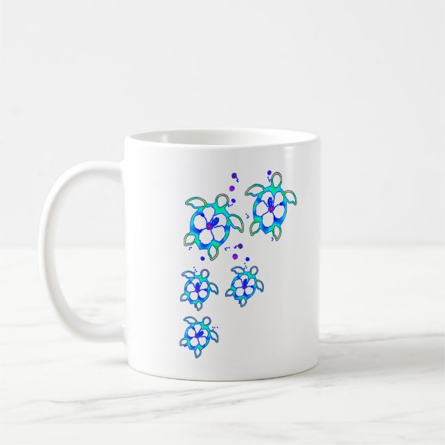 Honu Hawaiian Turtles Kaffemugg (Vänster)