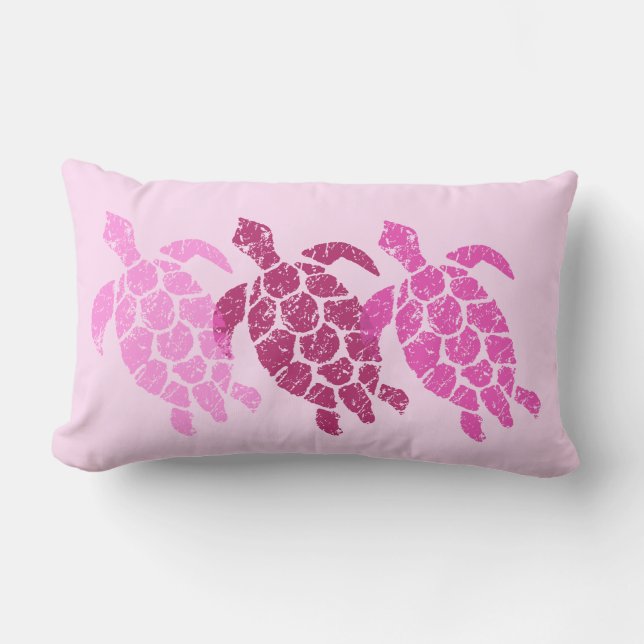 Honu Sea Turtle Hawaiian Reversible Engineering Lumbarkudde (Framsida)