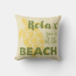 Honu Sea Turtle Hawaiian Slavbön Reversible Kudde