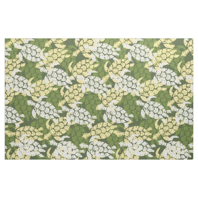 Honu Sea Turtle Hawaiian Tapa - Olive Tyg (Fat Quarter)