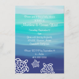 Honu Sea Turtles Par Baby Shower Inbjudningar