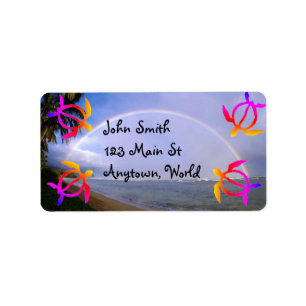 Honu Turtle Label Adressetikett