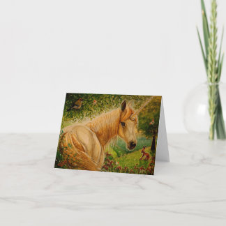 Honung äng - Unicorn Notecard Kort