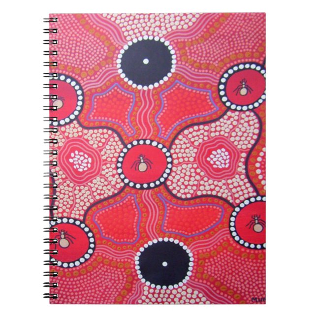Honung Ant Dreaming Aboriginal Art Photo Notebook Anteckningsbok (Framsidan)