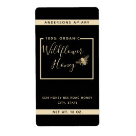 Honung av honungsbin från guld som är av minimalis fraktsedel