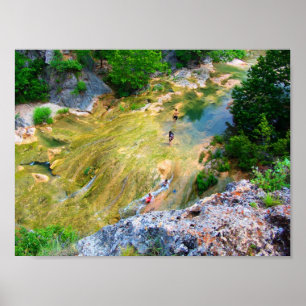 Honung Bäck ovanför Turner Falls III - Färg Satura Poster