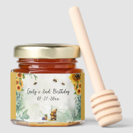 Honung Bear Födelsedagsfest Honung Favor Burk Favo