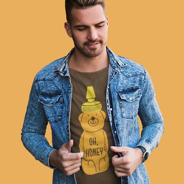 Honung Bear Shaped Flaska of honey Graphic T Shirt (Skapare uppladdad)