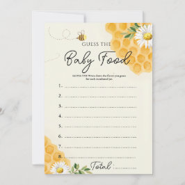 Honung Bee gissar att matkortet i Baby Inbjudningar