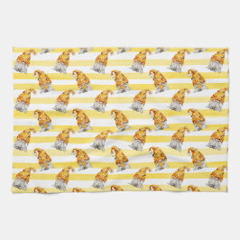 Honung Bee Gnomes Mönster Kökshandduk