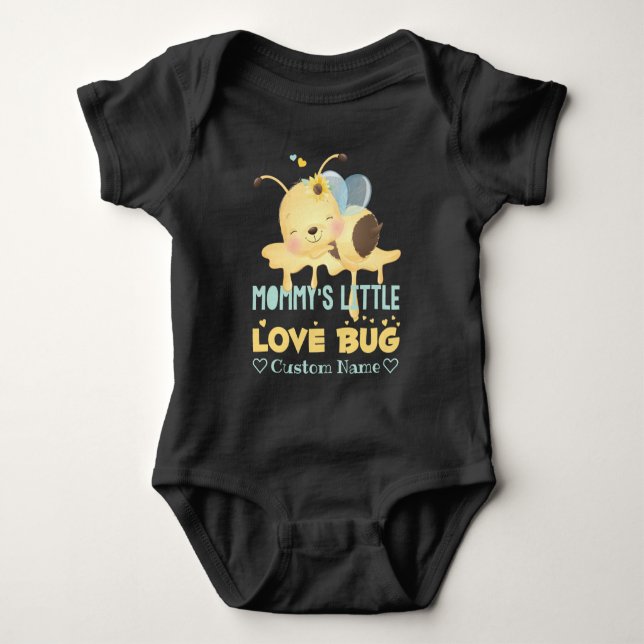 Honung Bee Mamma där Little Kärlek Kryp T Shirt (Framsida)