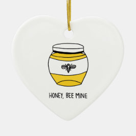 Honung, Bee Mine Julgransprydnad Keramik