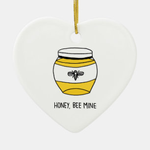 Honung, Bee Mine Julgransprydnad Keramik