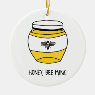 Honung, Bee Mine Julgransprydnad Keramik