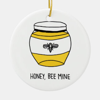 Honung, Bee Mine Julgransprydnad Keramik