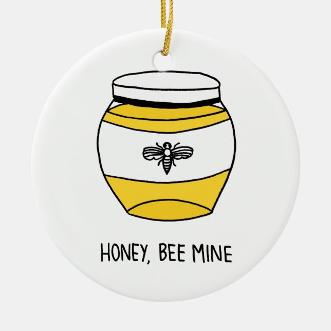Honung, Bee Mine Julgransprydnad Keramik (Framsidan)