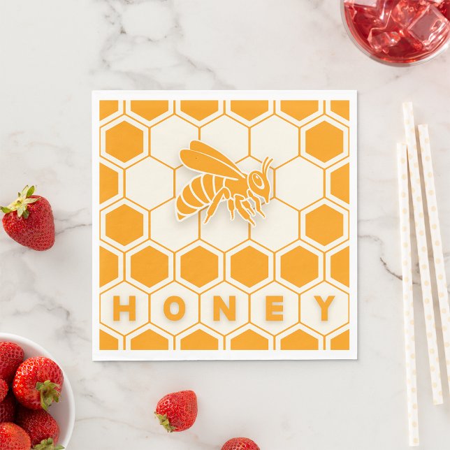 Honung Bee Napkins Pappersservett (Skapare uppladdad)