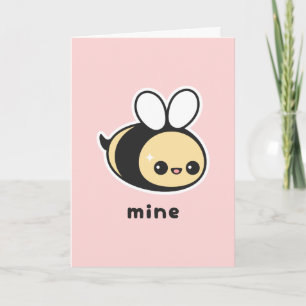 Honung Bee Valentine Helgkort