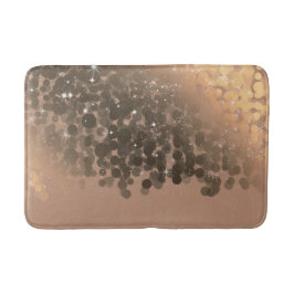 Honung Beige Champagne Gyllene Glitterljus Badrumsmatta