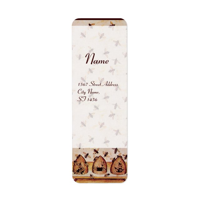 HONUNG BIN,BIODLARE APIARIST RETURADRESS ETIKETT (Framsidan)