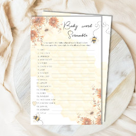 Honung Boho WildblomShower Baby Ord Scramble