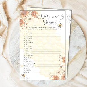 Honung Boho WildblomShower Baby Ord Scramble
