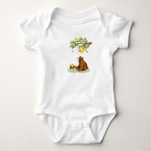 Honung Brown Bear och Beehive T Shirt
