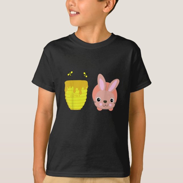 Honung Bunny Cute & Funny Rabbit Djur älskare T Shirt (Framsida)